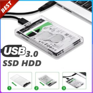2.5 inch USB3.0 to SATA3.0 External Hard Drive Enclosure Hard Disk Storage Box with SATA to USB Connector Cable Support UASP
