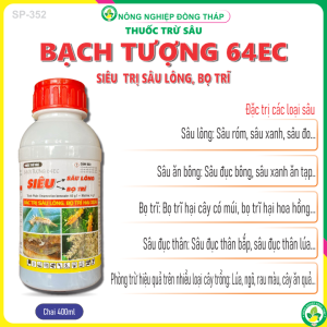 Thuốc Trừ Sâu BẠCH TƯỢNG 64EC –  SIÊU: Sâu Lông Bọ Trĩ (Chai 400ml)