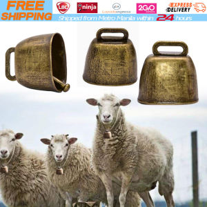【Local Warehouse】Copper Bells Livestock Cow Horse Sheep Dog Cat Equipment Grazing Bell Prevent The Loss Pure Copper Material Crisp Loud Farm Bell Anti Lost Large Loud Thickened Bronze Brass Copper Goat Bells For Cow Horse Sheep Animal Grazing Farm Thicken