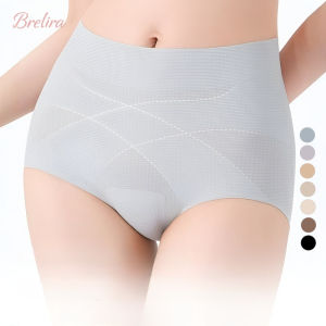 『Brelira』Tummy Control Panties Hip Lifting Seamless Breathable Ultra Thin  Underwear Cross Design Comfortable Lightweight Shapewear ​​Briefs