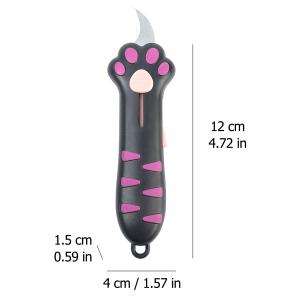 Cat Paw Retractable Box Cutter / Creative Unboxing Tool / Mini Portable Craft Knife / for Cardboard Package Opener