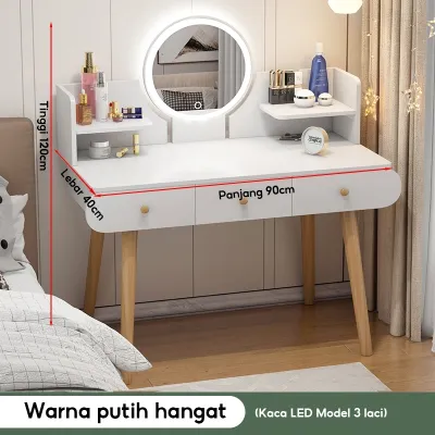 Meja Rias Minimalis Meja Rias Led Meja Rias Aesthetic Meja Rias Modern Kaca Bundar