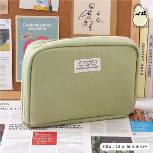 Pencil case tas pena tempat pensil tas pencil tempat alat tulis 90° kapasitas besar polos terbaru pencil case multifungsi pencil box Korea organizer box new