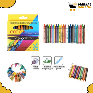 Crayon Pensil Warna Isi 24pc Non Toxic