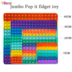 Big Pop It Pop It Fidget Toy Big Rainbow  Cheap Whole Set Box Press Pop Sensory Stress Special Needs Silent Classroom For Tiktok Big Pop It Giant Pop It