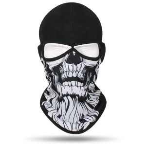 2 Holes Skull Head Cover Hiking Men Balaclava Motorcycle Bike Headgear Caps Windproof Sun Protection Breathable Full Face Mask H260928