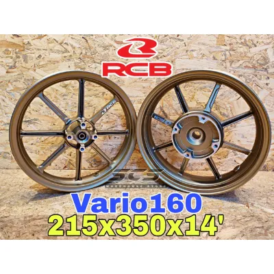 SP5800 RACING BOY HONDA VARIO 160 RCB SPORT RIM GOLD BRONZE GLOSS BLACK SP 800 215/350/14 14 Accessories Motor VARIO160