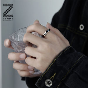 ZEMME Mobius Strip Ring Adjustable Casual Design Simple Men Ring Fashion Cincin Lelaki