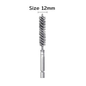 B.F. Stainless Steel Wire Cleaning Brush with Handle 1/4 Inch Hex Shank for Power Drill Impact Driver （8mm/10mm/12mm/15mm/17mm/19mm）