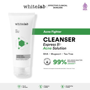 Whitelab Acne Care Facial Wash - Sabun Cuci Muka Untuk Kulit Jerawat Kontrol Minyak Berlebih Anti Bakteri dengan Mugwort Tea Tree & BHA [BPOM]