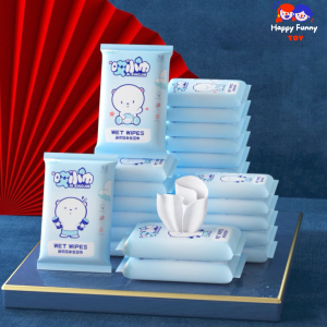TOY😊พร้อมส่ง💯 ทิชชู่เปียก [1 ห่อ] [10 แผ่น/ห่อ] เช็ดชู่เปียก แผ่นทำความสะอาด สูตรอ่อนโยน ทิชชู่เปียกเด็ก