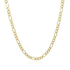Nathalias NY สร้อยคอฟิกาโร ทองคำแท้ 10K ขนาด 3.0 มม Solid Figaro Chain in 10k Yellow Gold (3.0mm) 74365