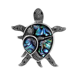Lovely Turtles Brooch With Clear Alloy Shell Materials Portable Accessory for Jacket Bag Decoration