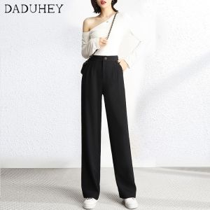 Daduhey baju raya 2024 Womens Summer Wide-Leg  High-Waist Drape Straight Pants - 3 Colours
