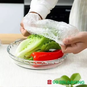 98 Disposable 100pcs Disposable Bowl Cover Plastic Wrap Bag Food Grade Refrigerator Leftovers Fresh Keeping Cover