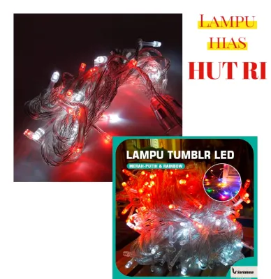 10 Meter Lampu Tumblr Merah Putih LAMPU Hias kemerdekaan HUT RI