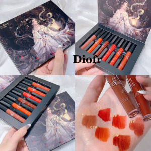 Diofr (พร้อมส่งอยู่ไทย) เซตลิปสติก 6เฉดสี ลิปสติกเนื้อแมท เนื้อเนียน มีมอยเจอร์บำรุง lipstick set mix เครื่องสำอาง ลิปสติก