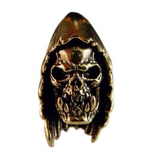Gothic Cloaked Skull Metal Beads Pendant for Paracord and DIY Enthusiasts Making Paracord Bead