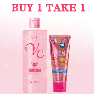 [FDA Approved][BUY 1 TKAE 2] Deep Moisturizing Vitamin C Whitening Toner  + Waterproof And UV Protection Whitening Sunscreen SPF50 PA+++ Long-Lasting Refreshing Oil Control  Skin Care Set Cream Silky Moisture Moisturizer Facial rejuvenating  set  original