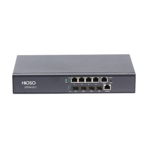 HiOSO HA7004T 4port Epon ftth olt AC100-240V Access 256onus 4pon olt work with EPON XPON onu PX20+++++ PON SFP moules