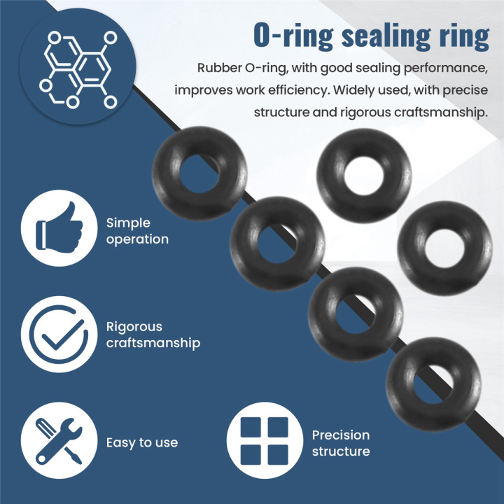 Anelli Tenuta 109x101x4mm PATIKIL 10mmx4mmx3mm Nitrile Gomma O-Ring, 10 Pezzi Metrico Meccanico Sigillatura Guarnizione Rondelle Di Tenuta Anelli Per Acqua Idraulici, Nero O-ring Per Idraulica Auto - 2