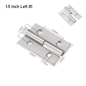 JIYAN2866 1Pcs 1.5/2/2.5/3/4 Inch Detachable Hinge 304 Stainless Steel Window Accessories Door Hinges Durable Furniture Hardware Removable Hinge Window Door Cabinet Cupboard