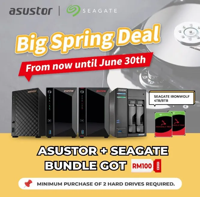 Free TnG RM 100 NAS Asustor AS5402T The Best Nas 4 Flash