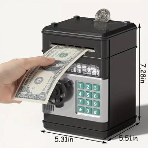 【READY STOCK】Electronic ATM Piggy Bank/Password Lock Music/Secure Cash Coin Saving Box/Automatic Money Rolling Machine