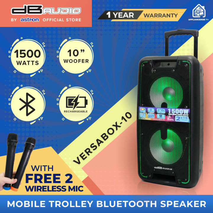 DB Audio by Astron VERSABOX-10 Portable Mobile Trolley Bluetooth