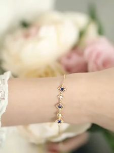 Vòng tay Garnet hình thoi cổ điển cho phụ nữ sang trọng cao cấp thiết kế độc đáo trang sức thời trang