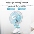 Shaking Head Mute Mini Electric Fan Portable Table Desktop Clip Fan Grow Tent Pole Oscillating Fans. 