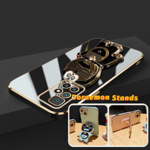 Casing Ponsel untuk Xiaomi Redmi 10 Prime 10 5G 9C NFC 10A 8 8a Pro 7 7A Y3 Poco C31 Case silikon pelapis casing ponsel pola HP Doraemon berkilau penutup softcase pelindung anti kesing guncangan pembungkus penuh Phone Stands