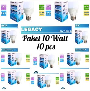 Paket Grosir 10 Watt (10 pcs) Lampu Led Putih Blub Promo
