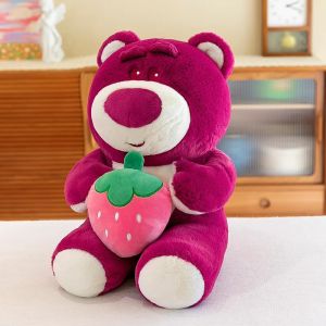 Thú nhồi bông Lotso ôm dâu mẫu mới - Size 22cm - Quà tặng gấu dâu mini thiết kế dễ thương - Gối ôm mềm mịn cho bé
