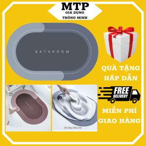 Thảm lau chân siêu thấm nước Silicon 40-60cm Thảm chùi chân phòng tắm đế cao su chống trượt siêu dày