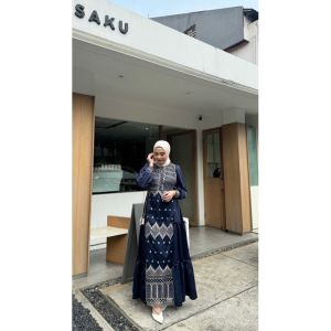 BEST SELLER NATHALIA DRESS MIX BRUKAT GAMIS KONDANGAN WANITA DRESS MUSLIM DRESS PESTA TERBARU 2024