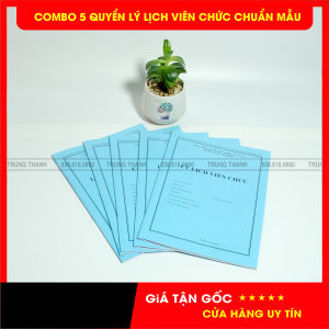 Combo 5 quyển Lý Lịch Viên Chức-HS01-VC/BNV (Chuẩn mới nhất ) theo thông tư số 07/2019/TT-BNV.