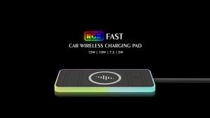 30W Car Wireless Charger Adjust RGB Lights Non-Slip Charger Pad for iPhone 15 14 13 12 Airprods Car Fast Phone Charging