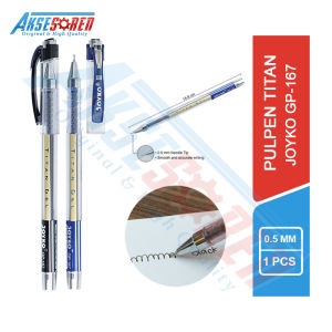 Pulpen Titan Gel Joyko [GP-167/1 Pcs] / Pulpen Gel Joyko / Bolpoin Joyko Gel / Bolpoint Murah / Balpen / Pulpen Jel / Pulpen Tinta Hitam / Pena 1 Lusin / Joyco [0.5mm]