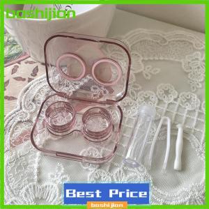 bashijian Kính áp tròng trường hợp màu hồng trong suốt tình yêu cung Kính áp tròng trường hợp cô gái cầm tay vẻ đẹp học sinh hộp lưu trữ chăm sóc mắt container hộp