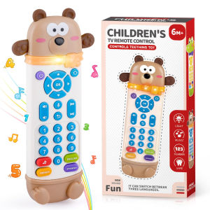 Orzbow Baby Remote Control Toy with Silicone Teether Infant Baby Musical English Toys Gifts for Boys Girls 6 Month+