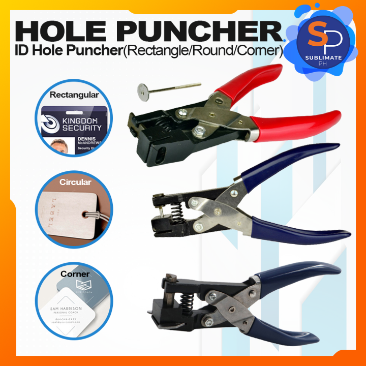 Puncher Single Hole Heavy Duty Handheld Name Tag Plate / PVC ID Card