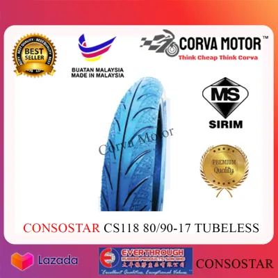 CONSOSTAR TAYAR MOTOSIKAL TUBELESS CS118 [60/80-17 70/80-17 70/90-17 80/90-17] BUNGA MAXXIS DIAMOND T-MAX TMAX 818 DIAMOND