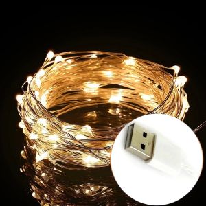 5M/10M LED String Fairy Lights Battery Power Outdoor Waterproof Copper Wire Christmas Wedding Holiday Party Fairy Light