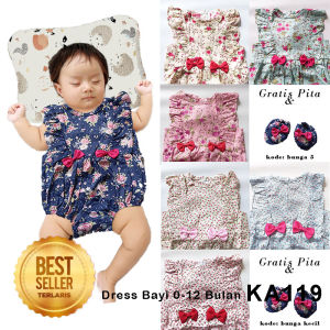 Setelan Baju Piyama Bayi 0-12 Bulan Ulang Tahun Perempuan Katun Adem New Born KA119