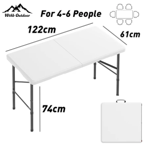 4FT 6FT Folding Table Computer Table Study Table Heavy Duty Folding Table for Office Outdoor Picnic