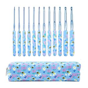 9/12Pcs Ergonomic Handle Crochet Hook for Knitting Weaving Craft Beginner Crochet Hook Set 2.0mm-6.0mm OR 2.0mm-8.0mm