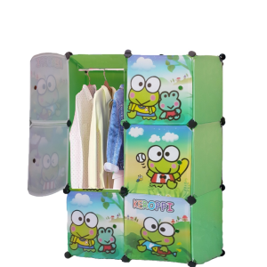 COD Lemari Pakaian Lemari Plastik Portable Import 6 Pintu Praktis Premium Matte Karakter Lemari Pakaian Plastik Portable Korean Desain