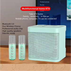 KD-203 Karaoke Wireless Bluetooth Speaker With Dual Wireless Microphone home party audio with 2mic