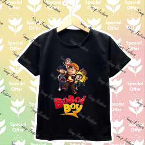Atasan Kaos Anak Perempuan Dan Cowok Kartun BOBOI BOY & FRIENDS UMUR 1-10 TAHUN